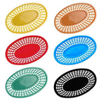 Reusable Oval Plastic Food Serving Basket – Snack & Hot Dog Tray Food Serving Basket Richie's