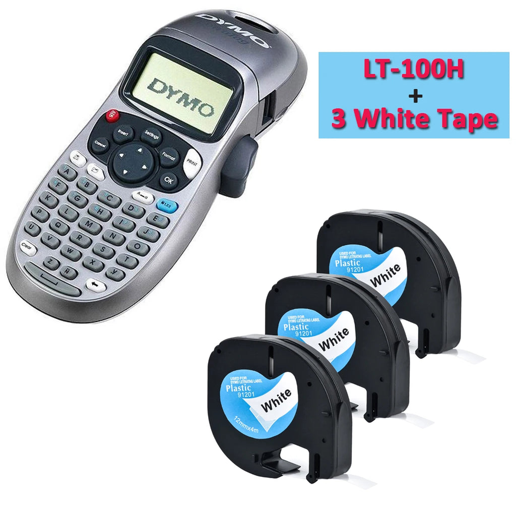 Dymo Letratag LT-100H Handheld Label Maker | 12mm Printer Label Maker Richie's add 3 pcs tape D