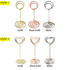 Rose Gold Metal Photo Clip Place Card & Table Number Stand Place Card Holder Richie's