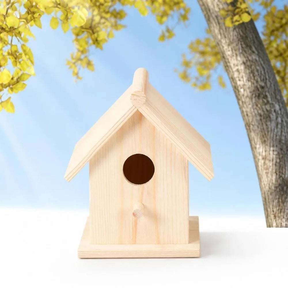 Wooden Hanging Bird House – Solid Wood Garden Birdhouse Wooden Bird House Richie's
