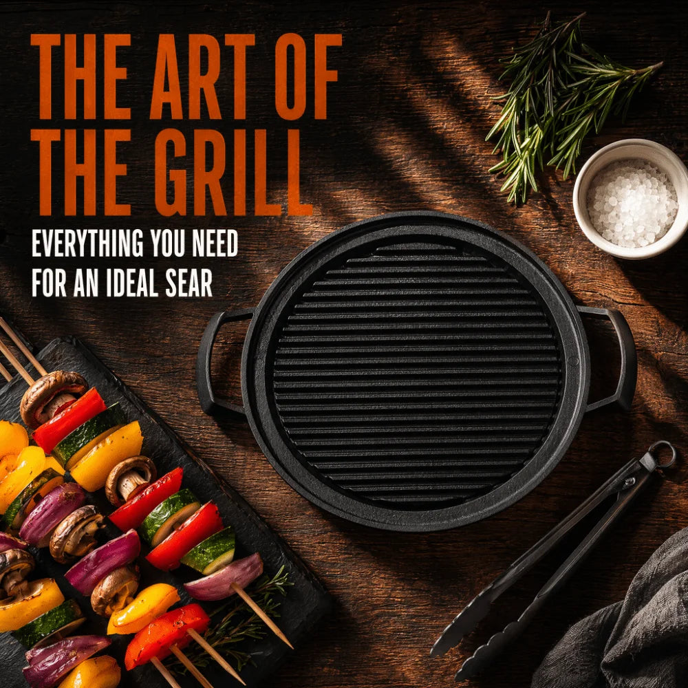 Ribbed Mini Hibachi Grill Pan – Aluminium Tabletop Charcoal Hibachi Grill Pan Richie's