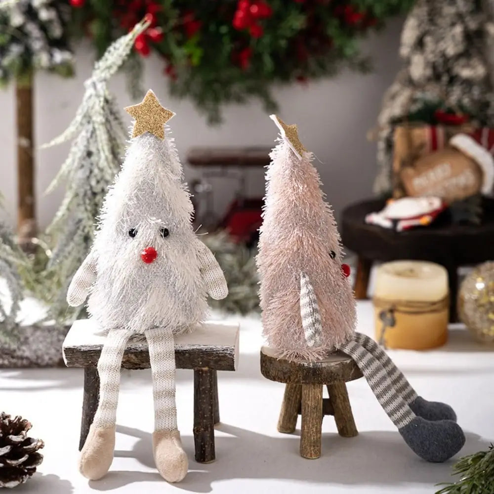 Fluffy Christmas Tree Figurine – LED Glowing 3D Xmas Décor Christmas Figurine Richie's