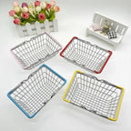 Mini Metal Wire Shopping Basket – Mesh Desk Organizer 2 Sizes Wire Storage Basket Richie's