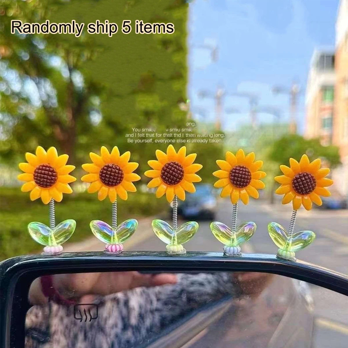 Sunflower Bobblehead Car Ornament – Spring Swing Decor 3/5pcs Car Interior Ornament Richie's 5pcs
