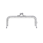 15cm Silver Embossed Metal Purse Frame – DIY Kiss Lock Clasp Purse Frame Clasp Richie's Default Title