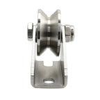 304 Stainless Steel V-Groove Sliding Wheel Roller Pulley Track Rail Sliding Wheel Pulley Richie's