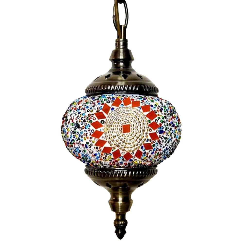 Turkish Mosaic Pendant Light – Handcrafted Glass Globe Chandelier Mosaic Pendant Light Richie's Type D