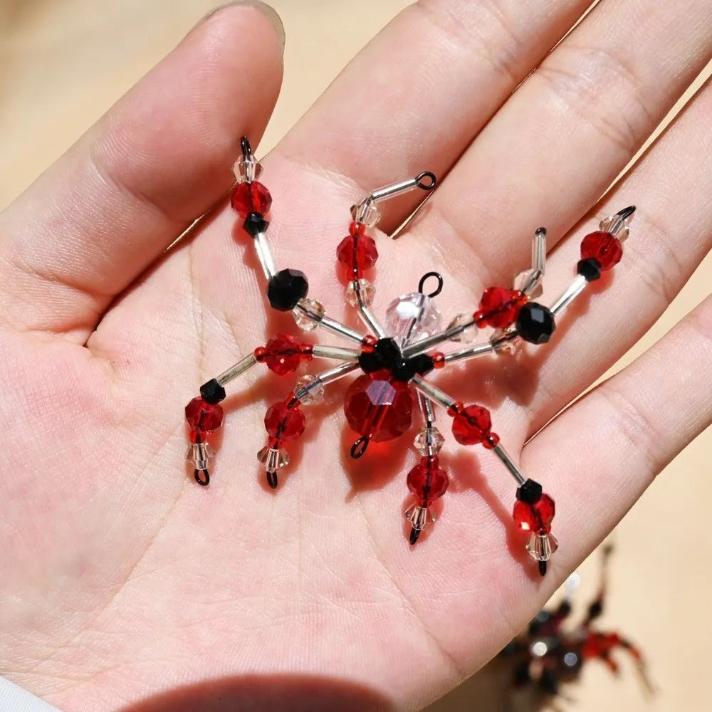 Beaded Spider Hanging Ornament – Crystal Faceted Halloween Décor Halloween Hanging Ornament Richie's