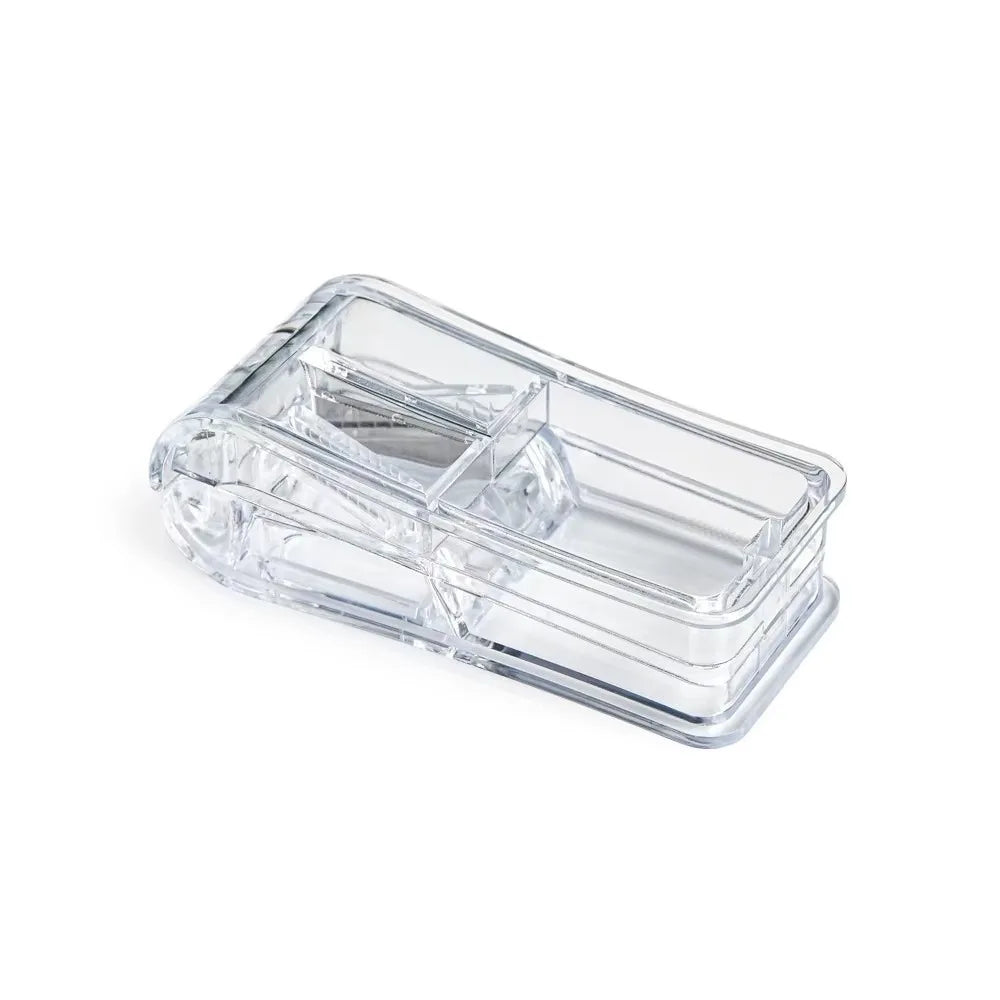 Portable 2-in-1 Tablet Cutter & Pill Storage Case Pill Cutter & Organizer Richie's Transparent