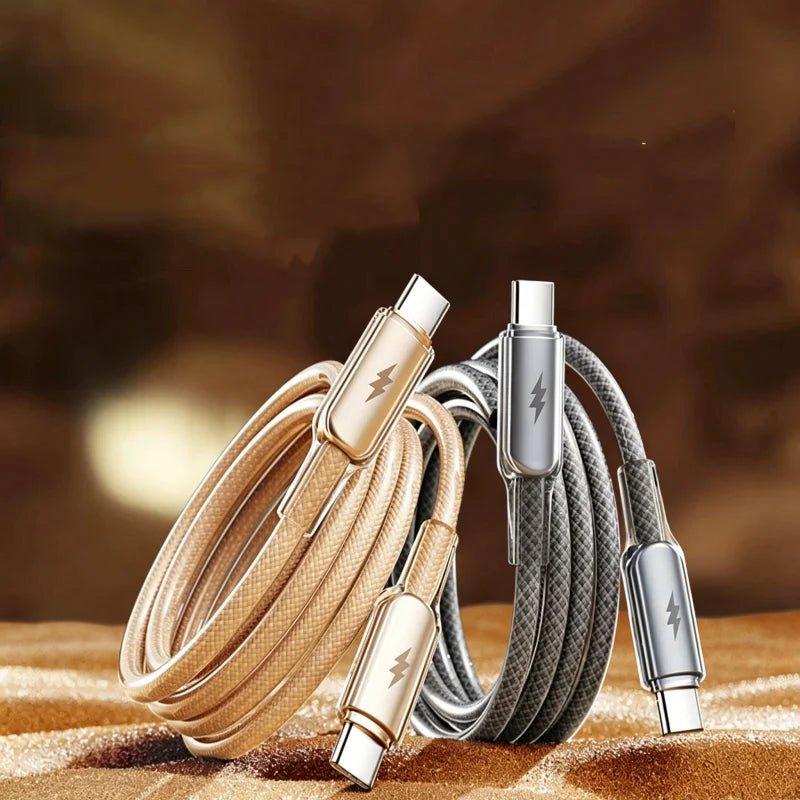 100W USB-C Braided Charging Cable 1.5M – Fast Data Sync Cord USB-C Charging Cable Richie's