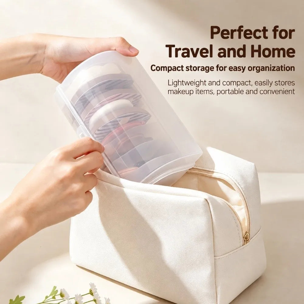 Clear Stackable Makeup Sponge & Powder Puff Holder Case Makeup Organizer Case Richie's