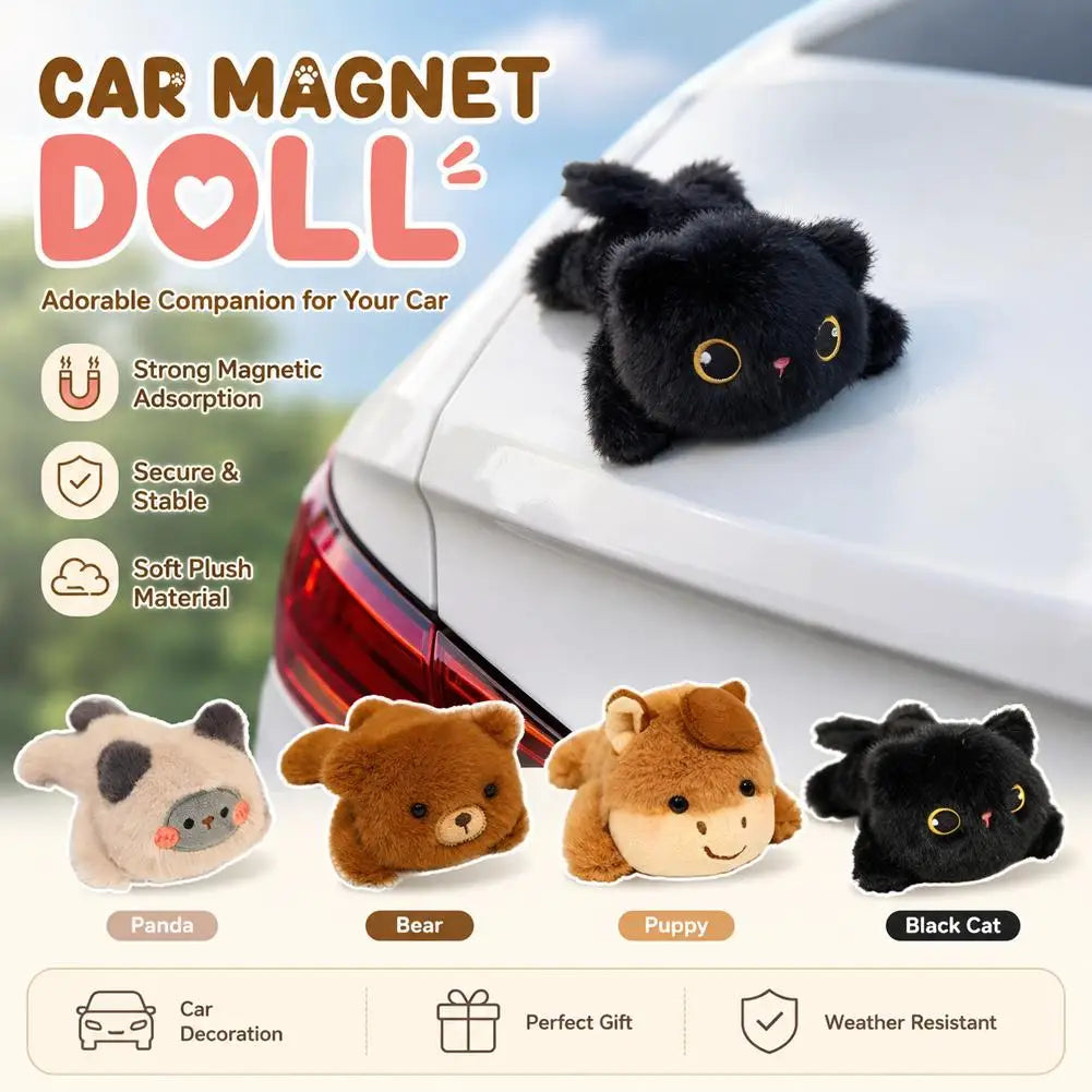 Magnetic Kawaii Plush Doll Car Decor – 14cm Animal Ornament Magnetic Plush Ornament Richie's
