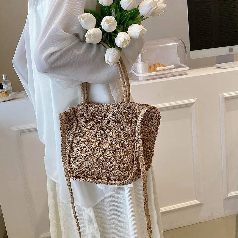 Women's Woven Crochet Crossbody Phone Bag – Lightweight Braided Crossbody Shoulder Bag Richie's