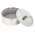 2-Pack Stainless Steel Windproof Ashtray with Lid & Cover Tabletop Ashtray Set Richie's WHITE