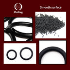 FKM Fluorine Rubber O-Ring Seals CS2–5mm OD5–115mm Black Rubber O-Ring Seal Richie's