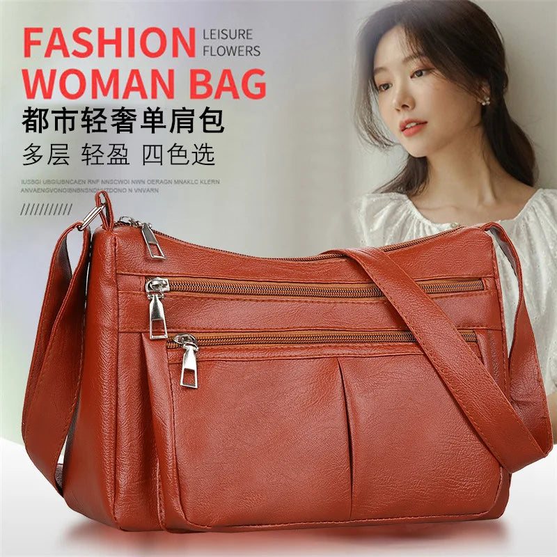 Women's PU Leather Crossbody Bag – Flower Patchwork Purse Crossbody Shoulder Bag Richie's