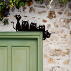 Metal Cat Door Corner Wall Sculpture – Minimalist Home Décor Wall Sculpture Richie's