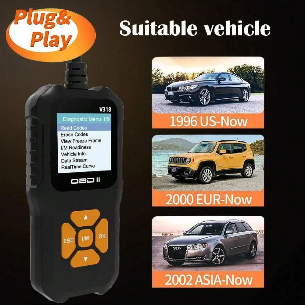 V318 OBD2 Scanner – Color Screen Engine Fault Code Reader OBD2 Diagnostic Scanner Richie's