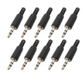 10Pcs 3.5mm Male Audio Plug 3-Pole TRS Stereo Connector DIY Audio Connector Plug Richie's Default Title