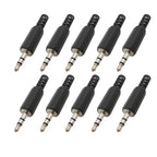 10Pcs 3.5mm Male Audio Plug 3-Pole TRS Stereo Connector DIY Audio Connector Plug Richie's Default Title