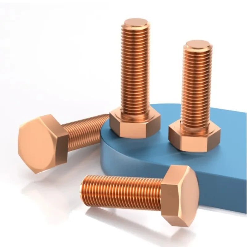 Red Copper Hex Screws M3–M8 | Electrolytic Copper Bolts Copper Hex Screws Richie's 2Pcs M6x20