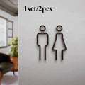 Unisex Restroom Sign Acrylic Toilet Door Sign Hotels & B&Bs Door Restroom Sign Richie's 1 set