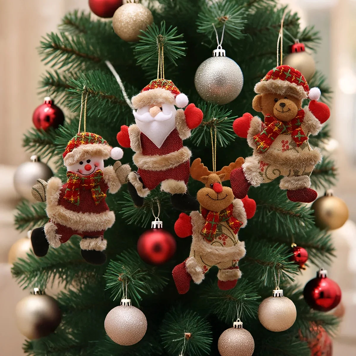 Christmas Tree Ornaments – Santa, Snowman, Reindeer & Bear Set Christmas Ornaments Richie's