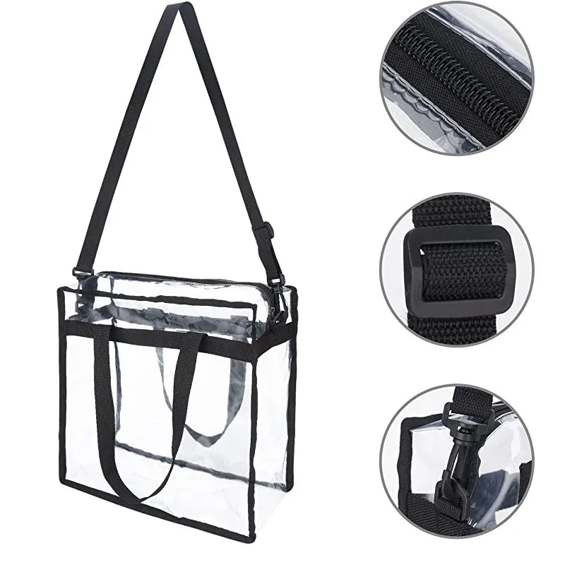 Transparent Waterproof PVC Tote Bag | Large Crossbody Shoulder PVC Tote Bag Richie's