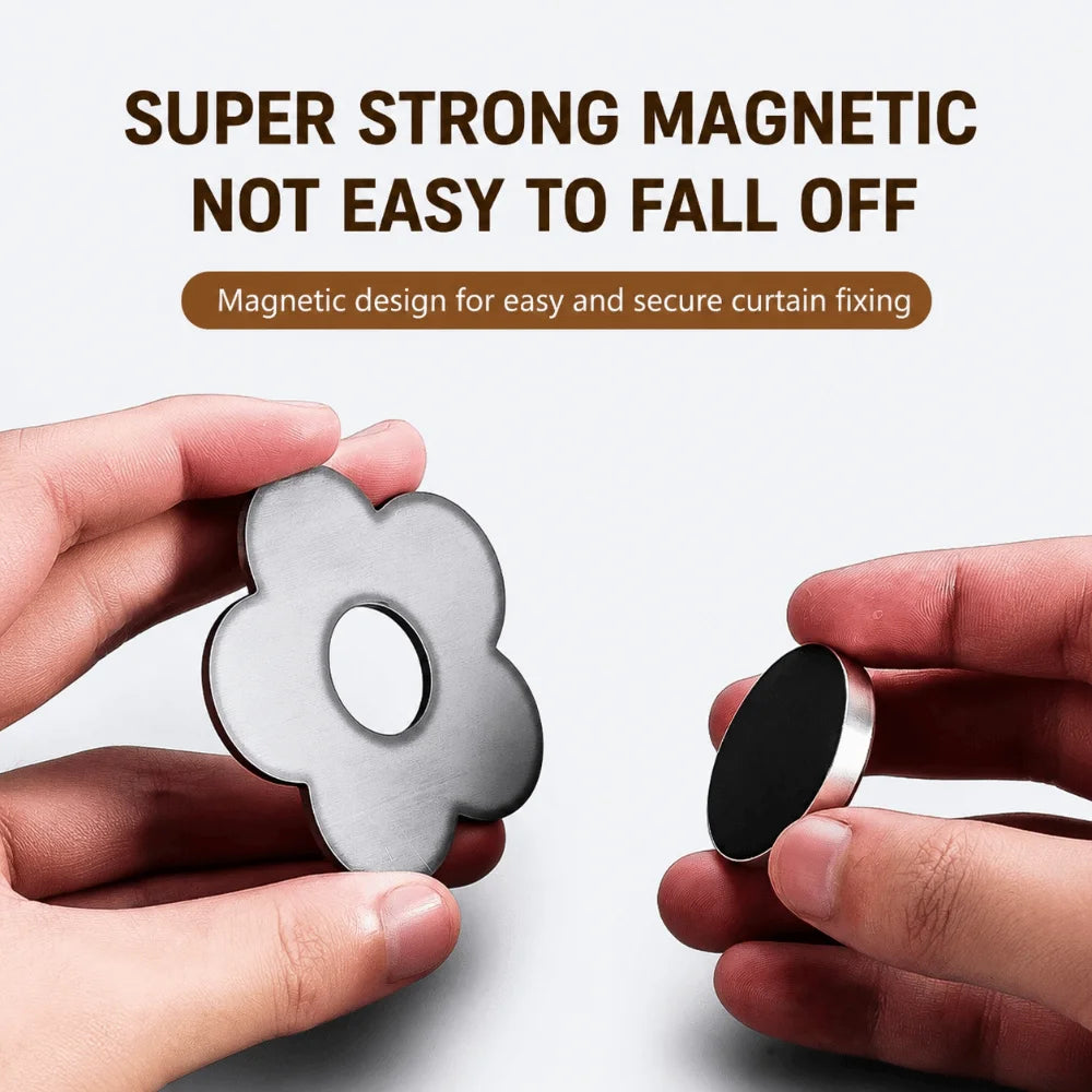 Magnetic Curtain Clip No-Drill Light Block Window Fastener Curtain Clip Richie's