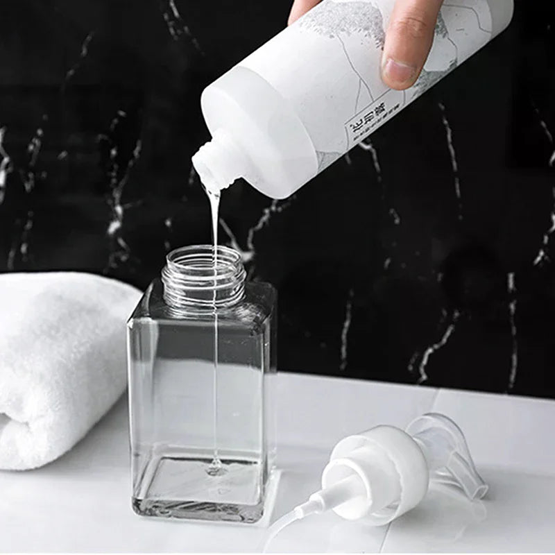 Clear Foam Pump Dispenser Bottles 250ml & 450ml Refillable Foam Pump Dispenser Richie's