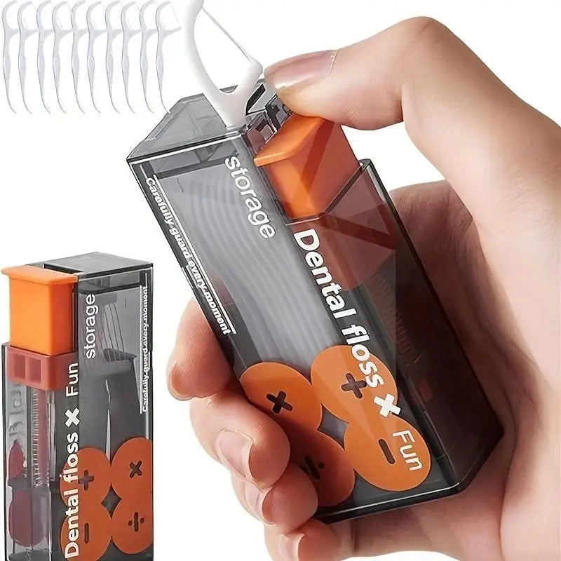 Pop-Up Dental Floss Dispenser Box with 10 Floss Sticks Dental Floss Dispenser Richie's