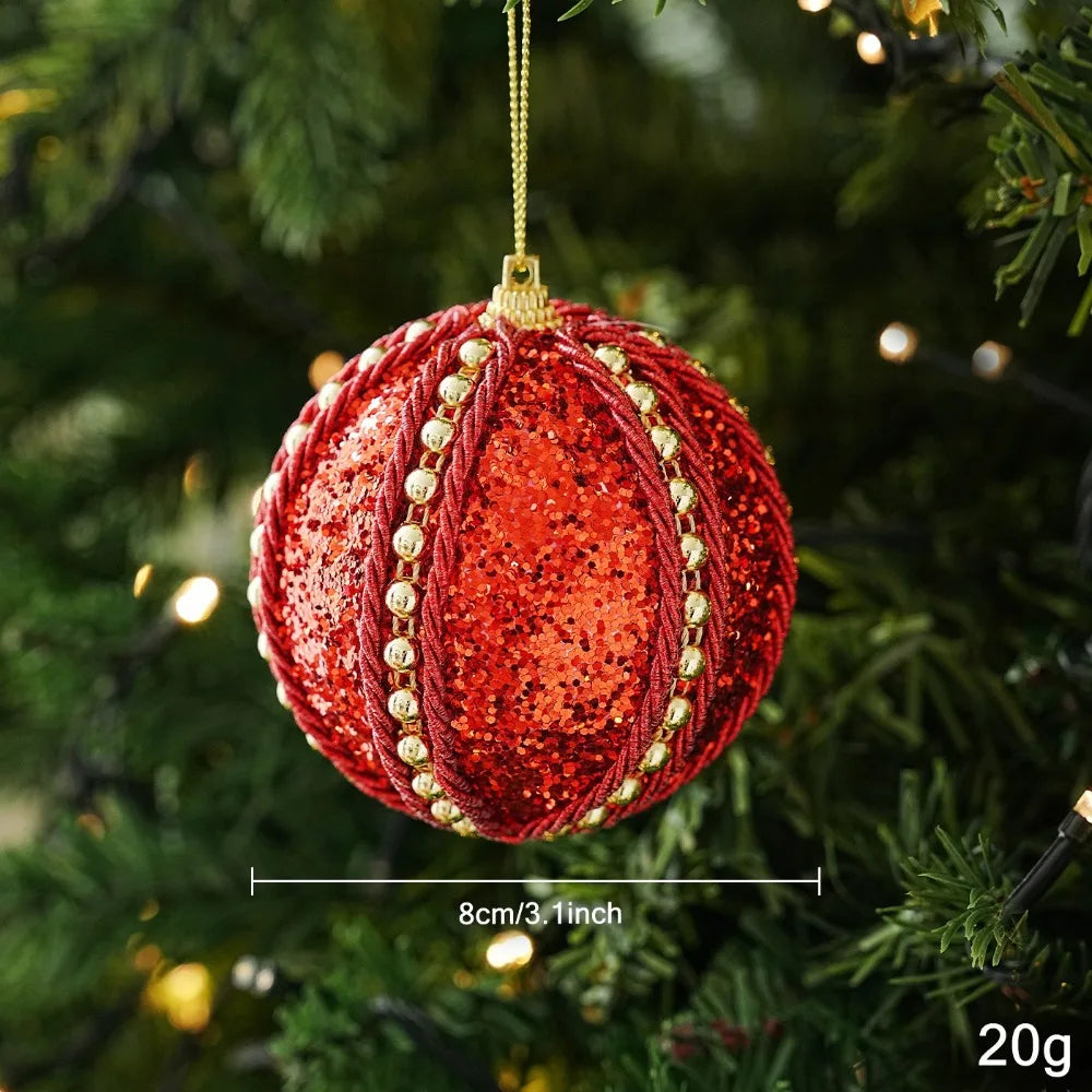 Pearl Foam Christmas Ball Ornament | Ribbed Wave Tree Decor Christmas Tree Ornament Richie's A