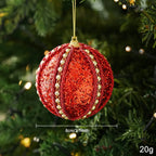 Pearl Foam Christmas Ball Ornament | Ribbed Wave Tree Decor Christmas Tree Ornament Richie's A