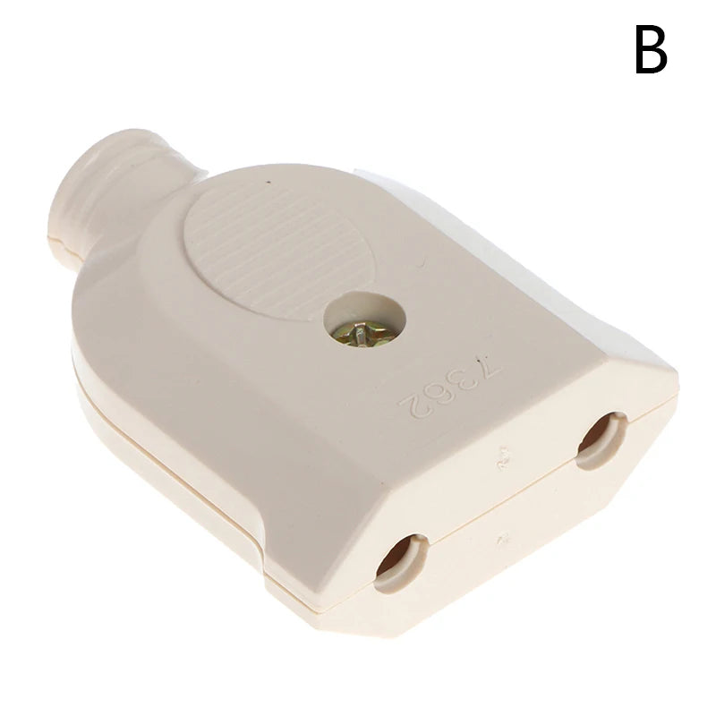 2-Pin EU Plug Male Female Power Connector Socket Extension Power Connector Plug Richie's B-1pc