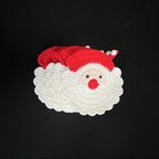 Handmade Crochet Santa Claus Coaster – Christmas Table Decor Christmas Crochet Coaster Richie's