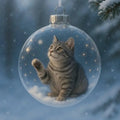 Cat Christmas Ball Ornament Acrylic Bauble DIY Pendant Christmas Ornament Richie's Style 4