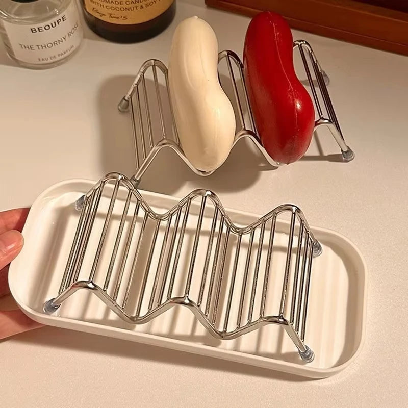 Stainless Steel Soap Dish Rack with Drainage | Bathroom Tray Soap Dish Rack Richie's