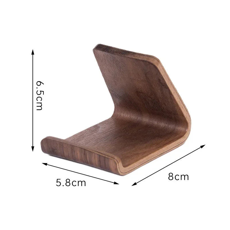 Solid Wood Phone Holder & Business Card Display Desk Organizer Desk Organizer Stand Richie's 2