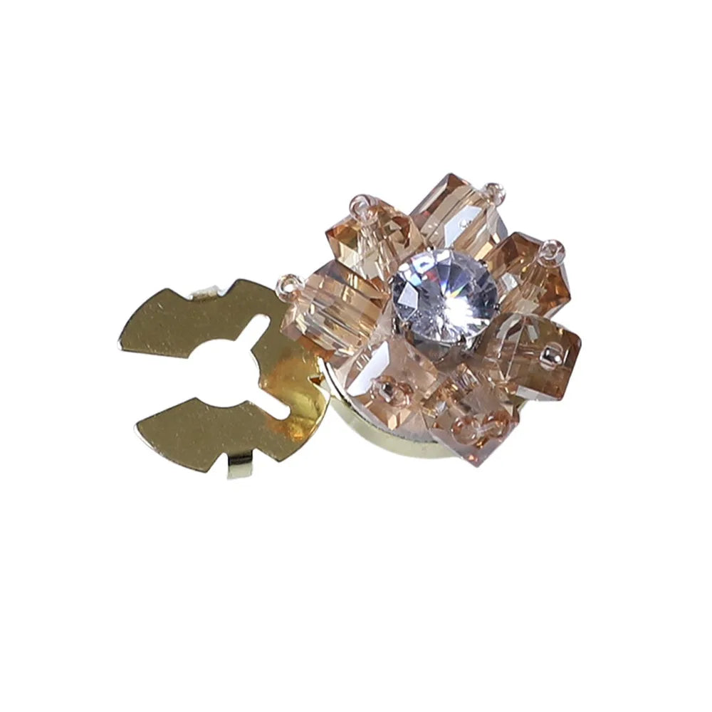 Pearl Button Covers DIY Alloy Rhinestone Shirt Cufflinks Button Cover Accessory Richie's 03