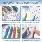 Erasable Gel Pens 4-Pack Pastel Retractable 0.5mm for Students Erasable Gel Pens Richie's