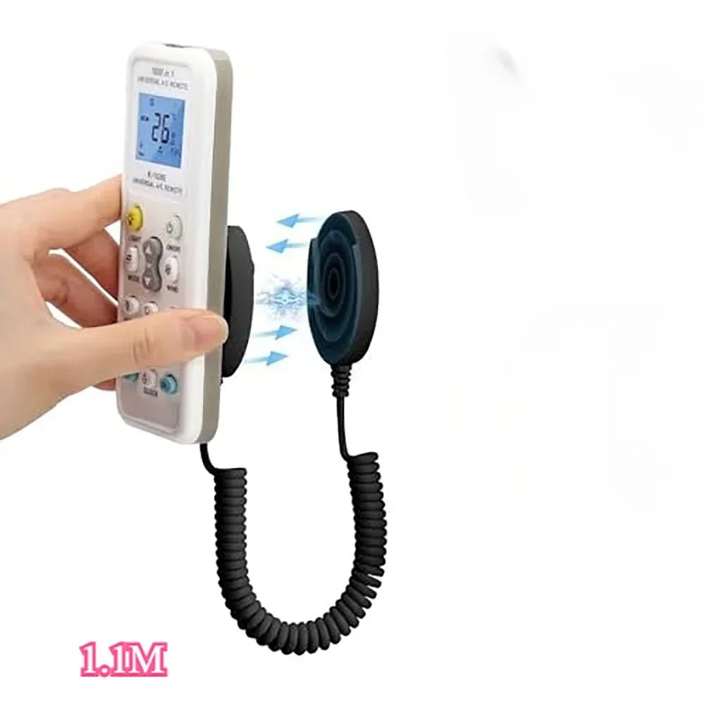 Retractable Remote Control Holder Anti-Lost Spring Cable Remote Control Holder Richie's 1pcs 1.2m black No plug