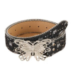 Retro Sequin Punk Waist Belt – Wide Denim & Alloy Buckle Fashion Waist Belt Richie's