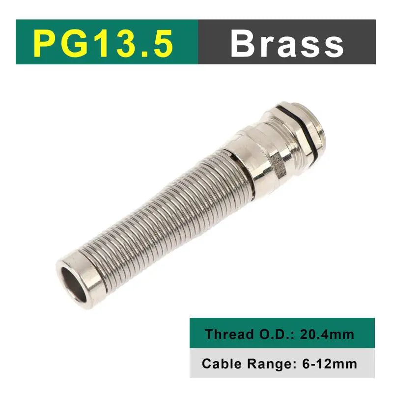 Nickel Plated Brass Cable Gland Waterproof Strain Relief Cable Gland Richie's PG13.5x1.5 6-12mm