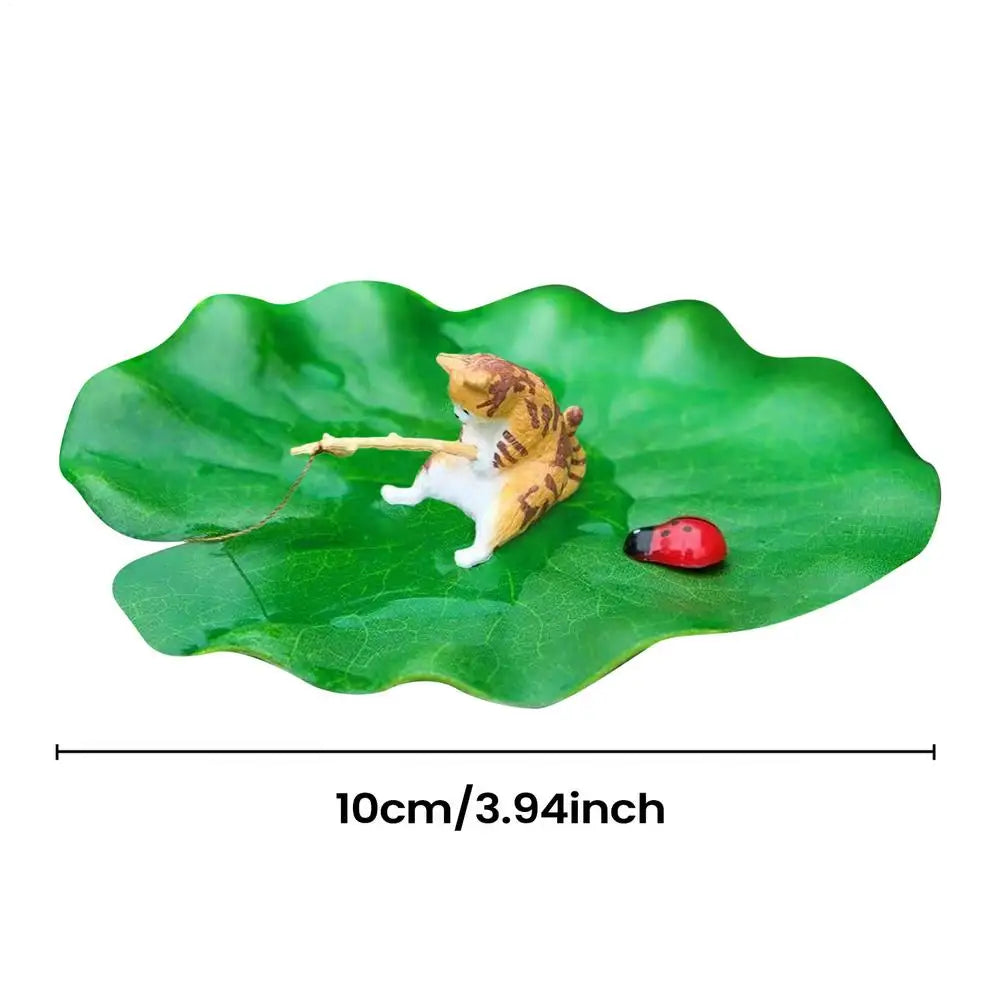 Floating Cat Fishing Aquarium Ornament – Resin Betta Tank Decor Aquarium Ornament Richie's 02