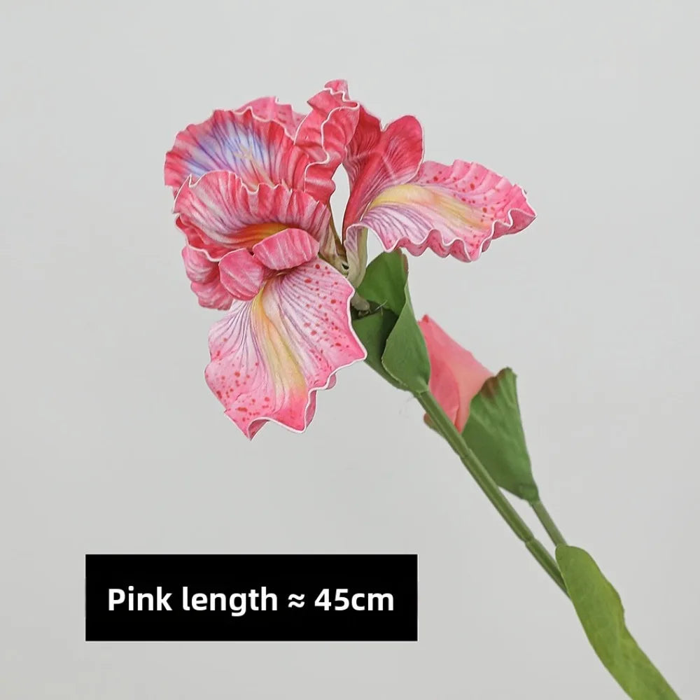 Purple Artificial Iris Bouquet – Faux PVC Flower Arrangement Artificial Flower Bouquet Richie's Pink
