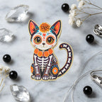 Day of the Dead Skeleton Cat Enamel Pin | Día de Muertos Enamel Lapel Pin Richie's