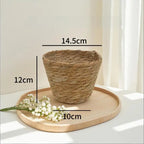 Handwoven Straw Flower Pot Basket – Eco Home Decor Planter Woven Planter Basket Richie's S