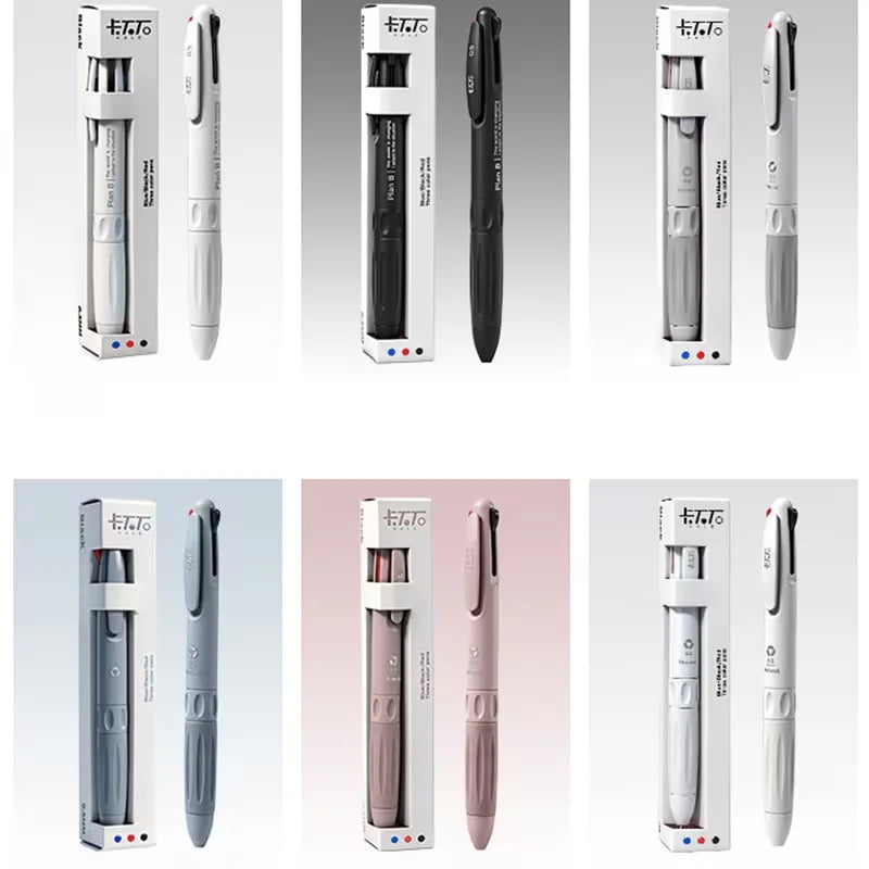 Tri-Color Multifunctional Ballpoint Pen 0.5mm | Students & Office Ballpoint Pen Richie's