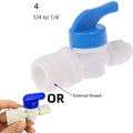 1/4" Ball Valve Quick Connect Push Fit Inline Tap for RO Water Ball Valve Switch Richie's A4