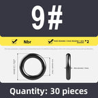 Kande Nitrile O-Ring Set 20-30pcs 1.4-26.5mm Oil Seal Gasket Rubber O-Ring Set Richie's 10x1.8 30pcs